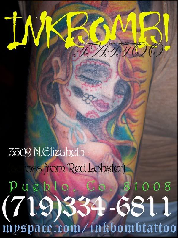 SPECIALIZING IN QUALITY CUSTOM TATTOOS: CHICANO ART/ COLOR BOMB/ BLACK