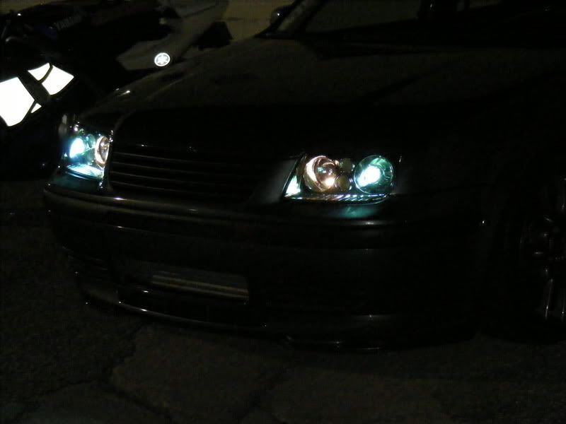 just got my headlights (smoked chrome hid content) VW Vortex