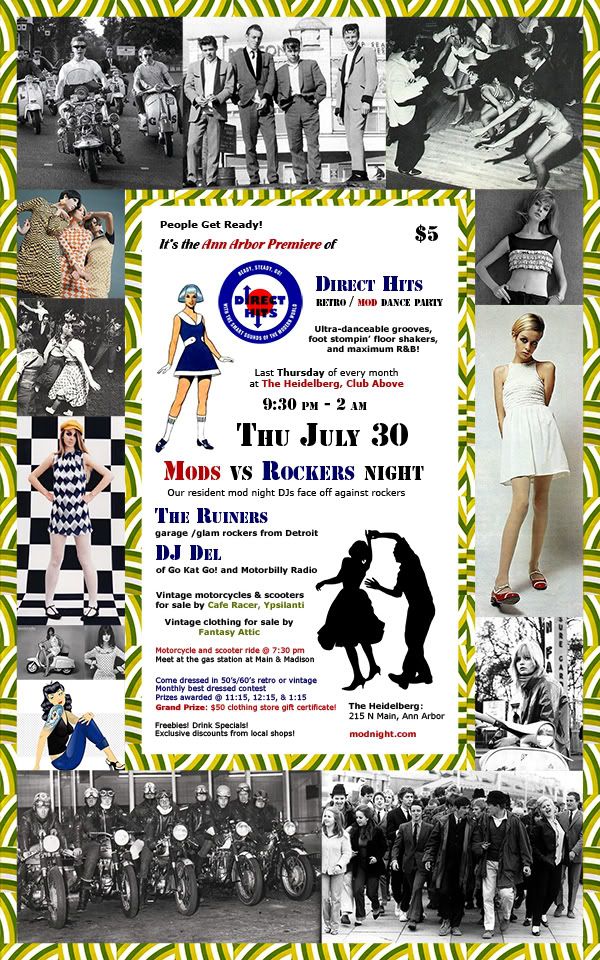 mods and rockers. and MODS vs ROCKERS theme