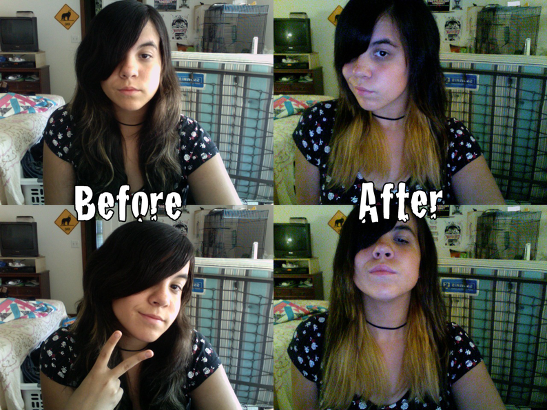 And my newest hair style! ^^^ Black with blonde bottom layer (I swear,