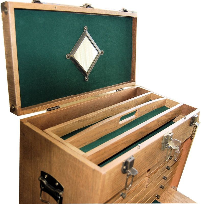 Quality 9 Drawer Traditional Toolmakers Wooden Toolchest with