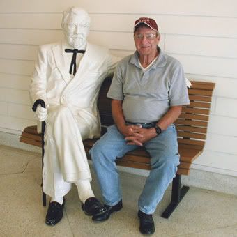 Colonel Sanders poses for a photo op with Wendell