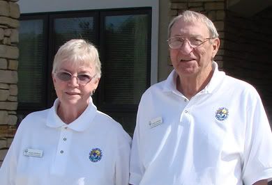 Looking SO office-casual in their U. S. Fish & Wildlife Service polos