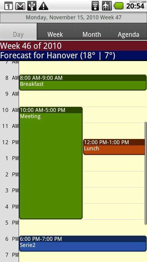 make a events calendar. To make rescheduling events