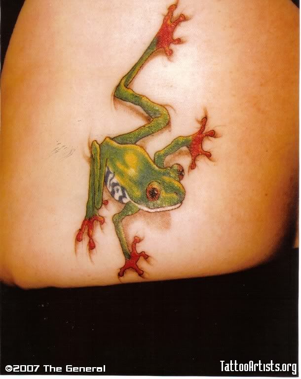 frog butterfly tattoo