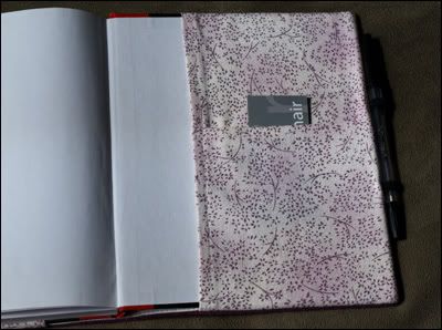 Purple diary - inside back cover pocket
