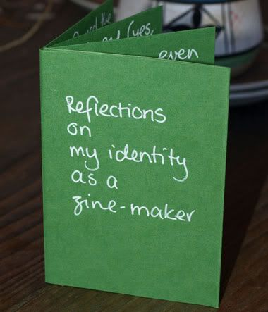 Reflections on my identity as a zine-maker