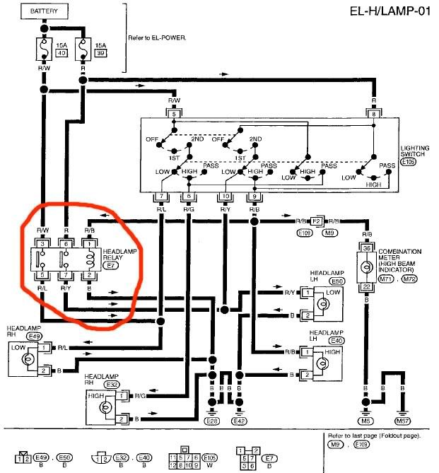 2002 Nissan altima headlight wiring diagram #5