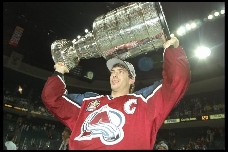 (Burnaby) Joe Sakic with the Cup. Pictures, Images and Photos