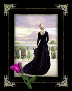 mujer elegante en terraza