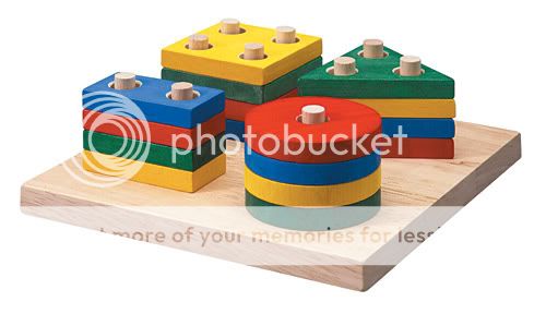 Plan Toy GEOMETRIC SORTING BOARD Shape Sorter 2403 Wood 084543240314 