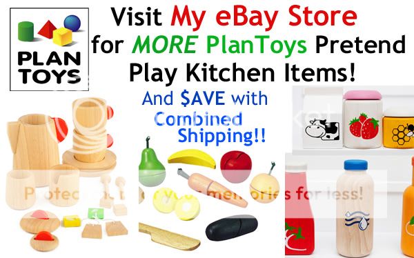 Plan Toys BREAKFAST MENU 3415 Wooden Meat Eggs Bread Play Pretend Food 