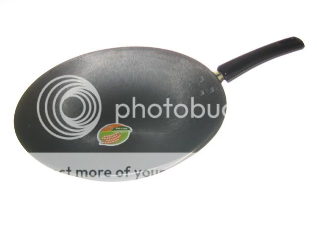 12.5 GE001 New Heavy Duty Cast Iron Fry Wok Pan  