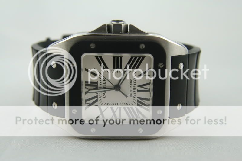 Cartier Santos 100 XL Rubber Bezel Automatic W20121U2  