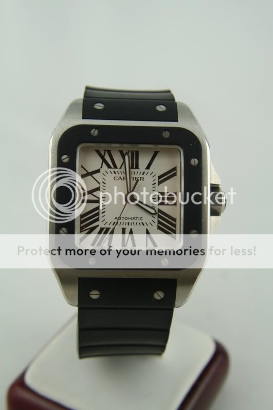 Cartier Santos 100 XL Rubber Bezel Automatic W20121U2  