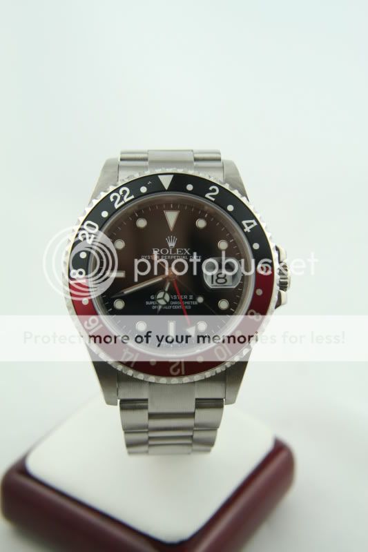 Rolex GMT Master II 2 Stainless Steel Coke Red/Black Bezel 16710 Bx 